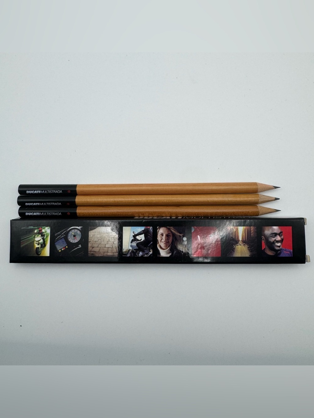 Ducati Multistrada Pencil Set 3 Wood Pencils w Original Box Motorcycle Promo